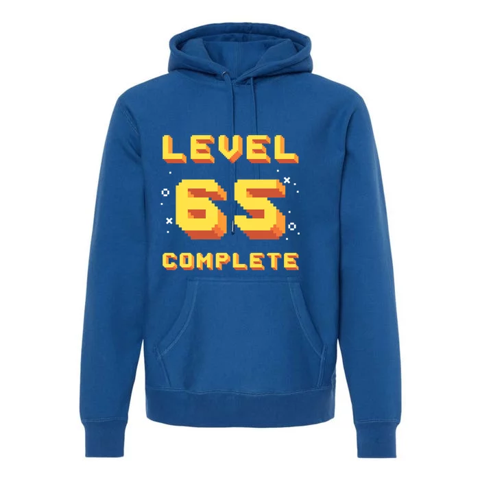 Born In 1956 Level 65 Complete 65th Birthday Retro Gaming Gift Premium Hoodie