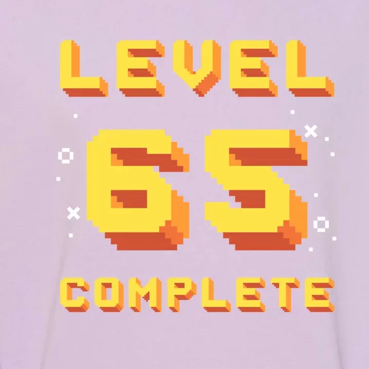 Born In 1956 Level 65 Complete 65th Birthday Retro Gaming Gift Garment-Dyed Sweatshirt