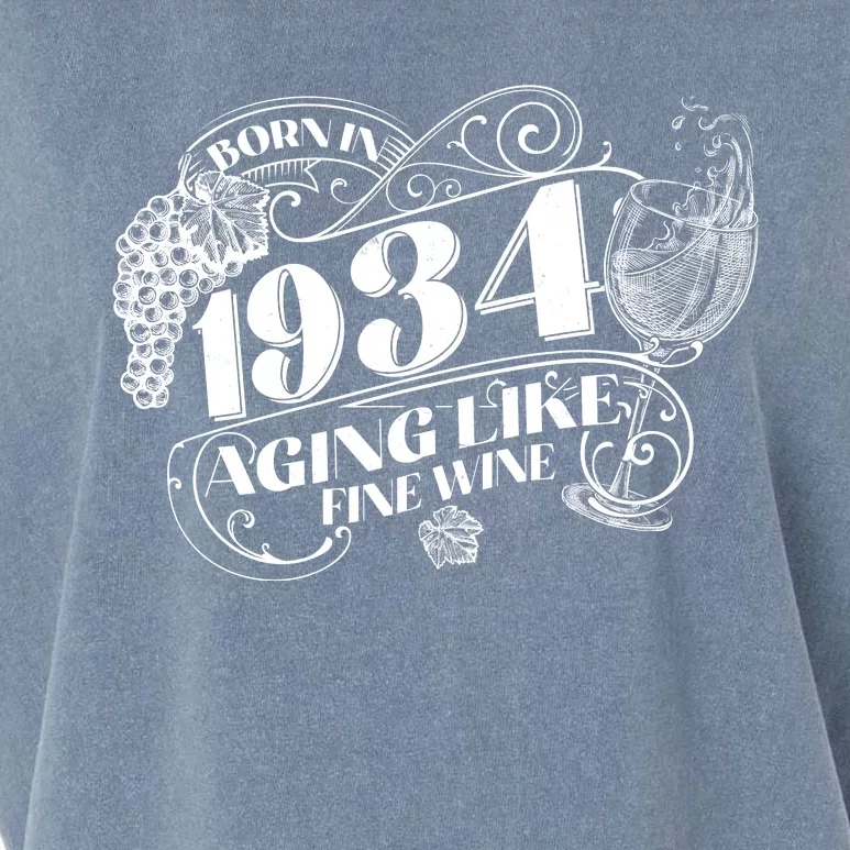 Born In 1934 90th Birthday Aging Like Fine Wine Garment-Dyed Women's Muscle Tee