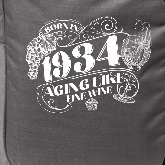 Born In 1934 90th Birthday Aging Like Fine Wine Impact Tech Backpack