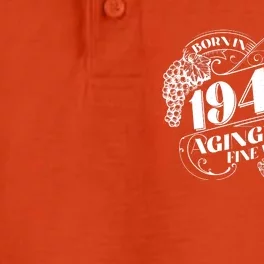 Born In 1944 80th Birthday Aging Like Fine Wine Dry Zone Grid Performance Polo