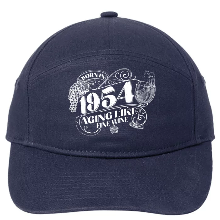 Born In 1954 70th Birthday Aging Like Fine Wine 7-Panel Snapback Hat