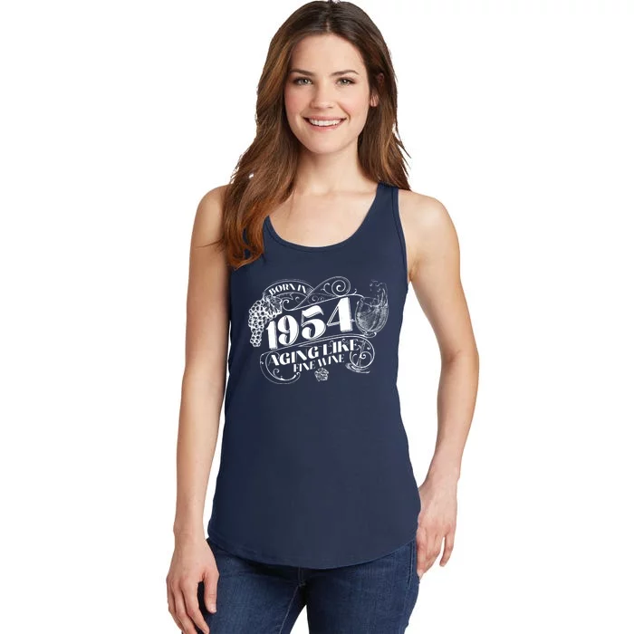 Born In 1954 70th Birthday Aging Like Fine Wine Ladies Essential Tank