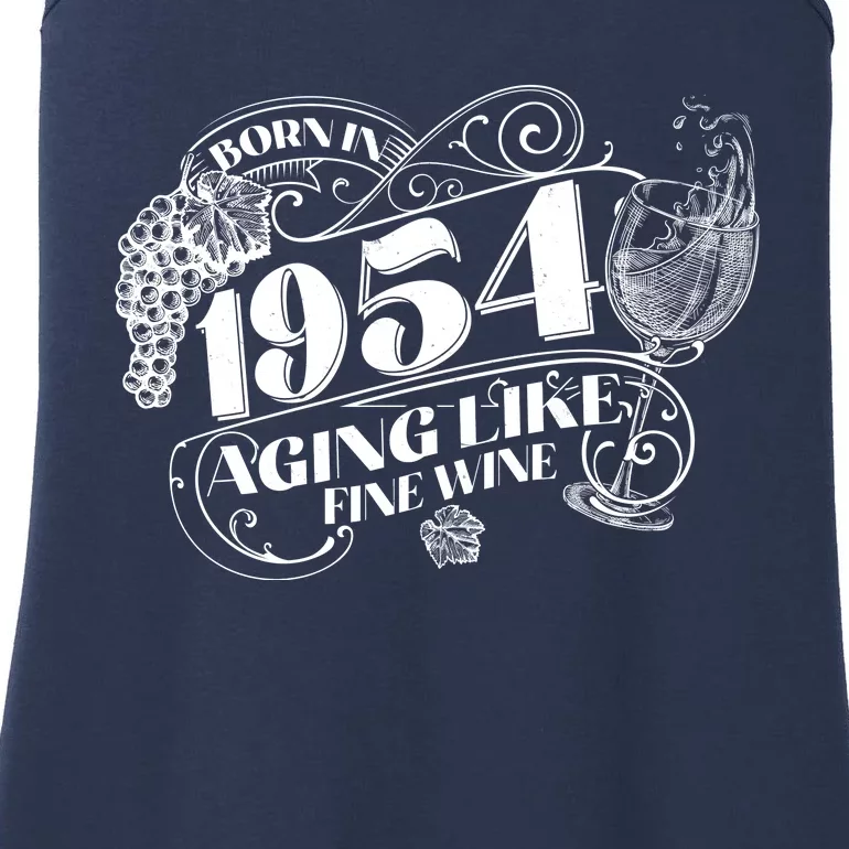 Born In 1954 70th Birthday Aging Like Fine Wine Ladies Essential Tank