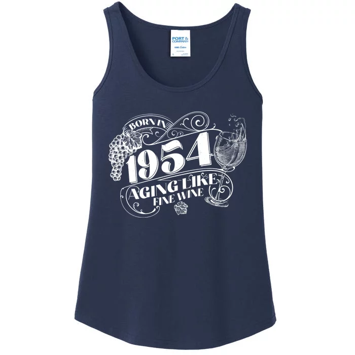 Born In 1954 70th Birthday Aging Like Fine Wine Ladies Essential Tank