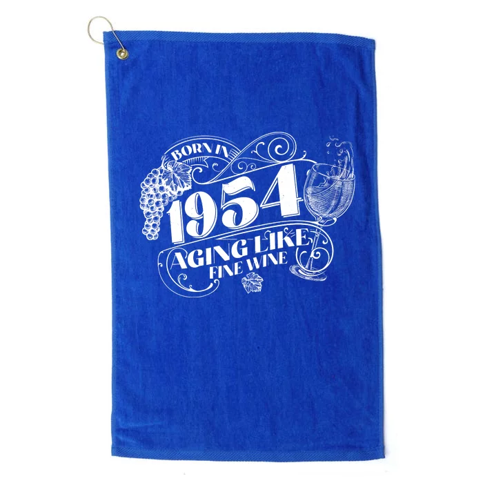 Born In 1954 70th Birthday Aging Like Fine Wine Platinum Collection Golf Towel