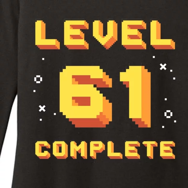 Born In 1960 Level 61 Complete 61th Birthday Retro Gaming Meaningful Gift Womens CVC Long Sleeve Shirt