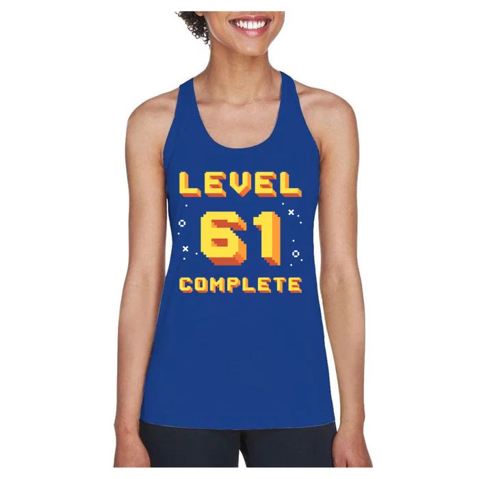 Born In 1960 Level 61 Complete 61th Birthday Retro Gaming Meaningful Gift Women's Racerback Tank