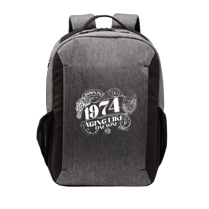 Born In 1974 50th Birthday Aging Like Fine Wine Vector Backpack