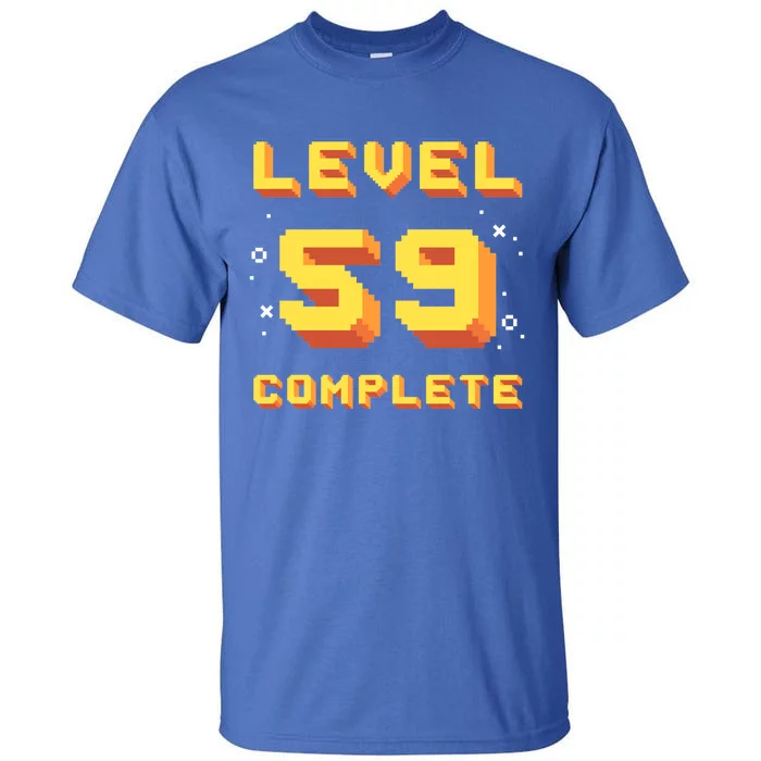 Born In 1962 Level 59 Complete 59th Birthday Retro Gaming Great Gift Tall T-Shirt