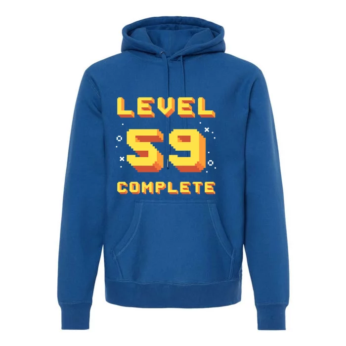 Born In 1962 Level 59 Complete 59th Birthday Retro Gaming Great Gift Premium Hoodie