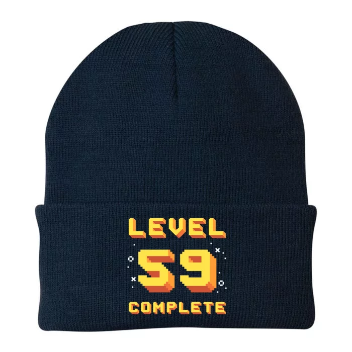 Born In 1962 Level 59 Complete 59th Birthday Retro Gaming Great Gift Knit Cap Winter Beanie