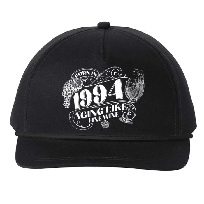 Born In 1994 30th Birthday Aging Like Fine Wine Snapback Five-Panel Rope Hat