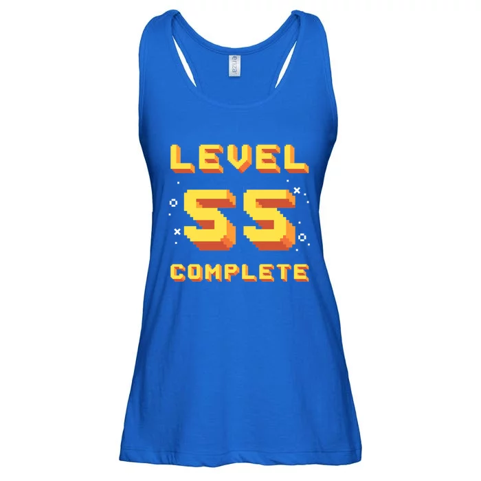 Born In 1966 Level 55 Complete 55th Birthday Retro Gaming Funny Gift Ladies Essential Flowy Tank