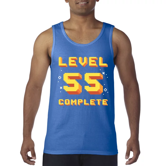 Born In 1966 Level 55 Complete 55th Birthday Retro Gaming Funny Gift Tank Top