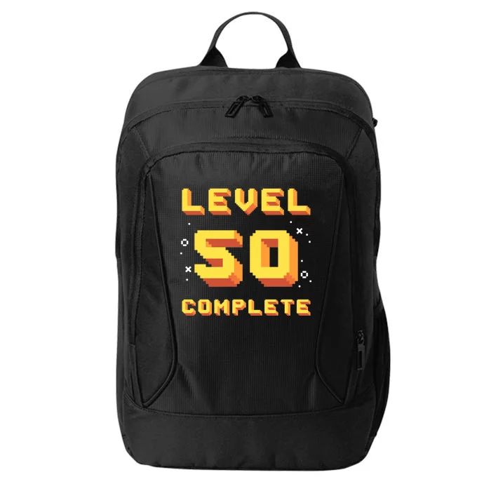 Born In 1971 Level 50 Complete 50th Birthday Retro Gaming Gift City Backpack