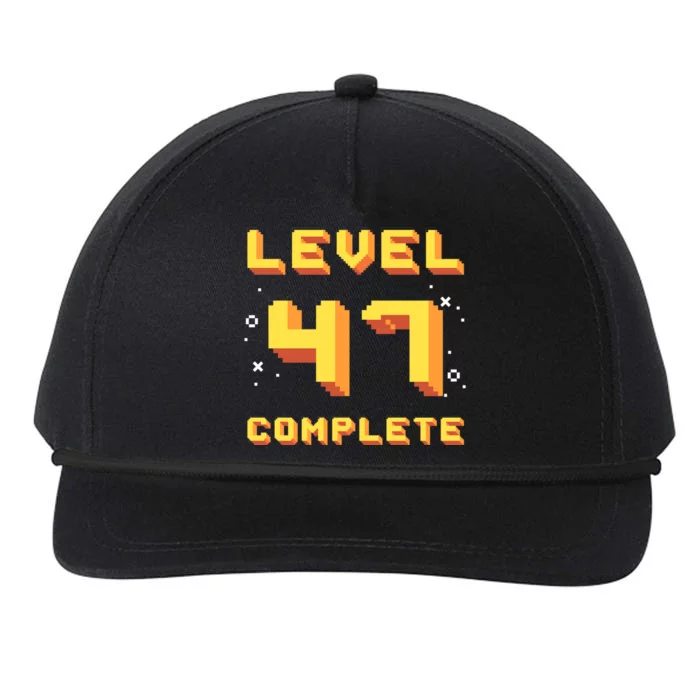 Born In 1974 Level 47 Complete 47th Birthday Retro Gaming Cute Gift Snapback Five-Panel Rope Hat