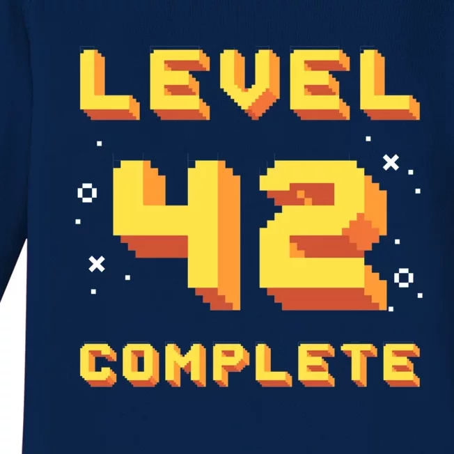 Born In 1979 Level 42 Complete 42th Birthday Retro Gaming Gift Baby Long Sleeve Bodysuit