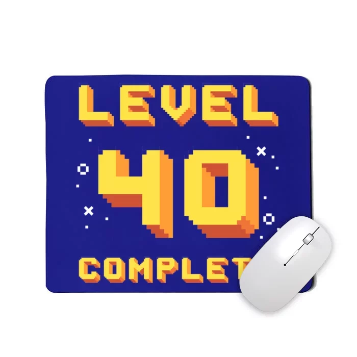 Born In 1981 Level 40 Complete 40th Birthday Retro Gaming Gift Mousepad