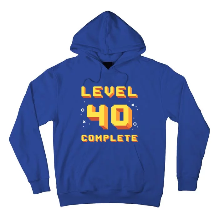 Born In 1981 Level 40 Complete 40th Birthday Retro Gaming Gift Tall Hoodie