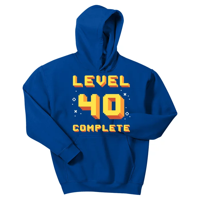 Born In 1981 Level 40 Complete 40th Birthday Retro Gaming Gift Kids Hoodie