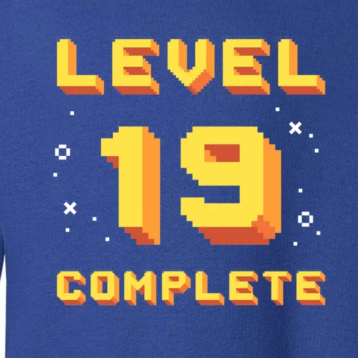 Born In 2002 Level 19 Complete 19th Birthday Retro Gaming Funny Gift Toddler Sweatshirt