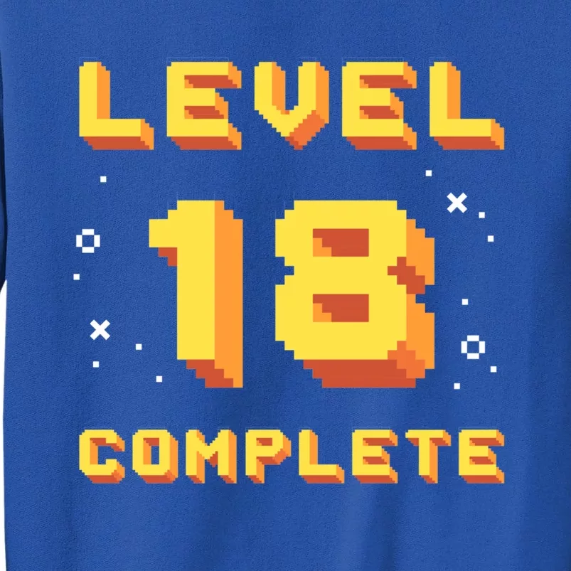 Born In 2003 Level 18 Complete 18th Birthday Retro Gaming Gift Sweatshirt