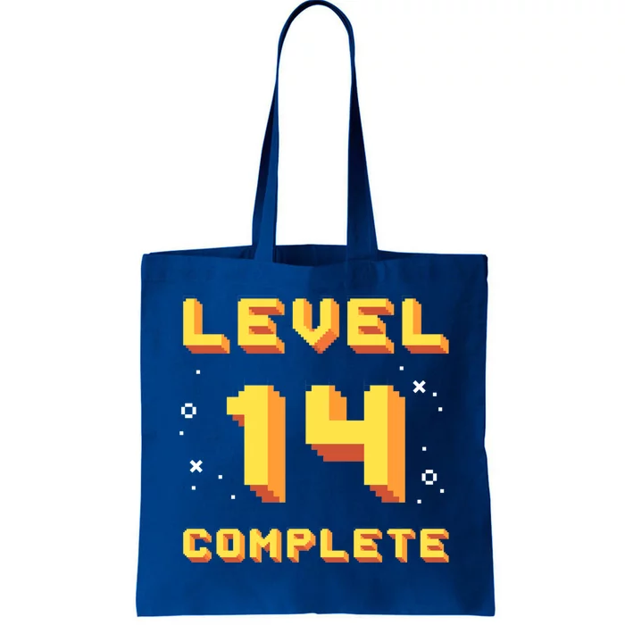 Born In 2007 Level 14 Complete 14th Birthday Retro Gaming Gift Tote Bag