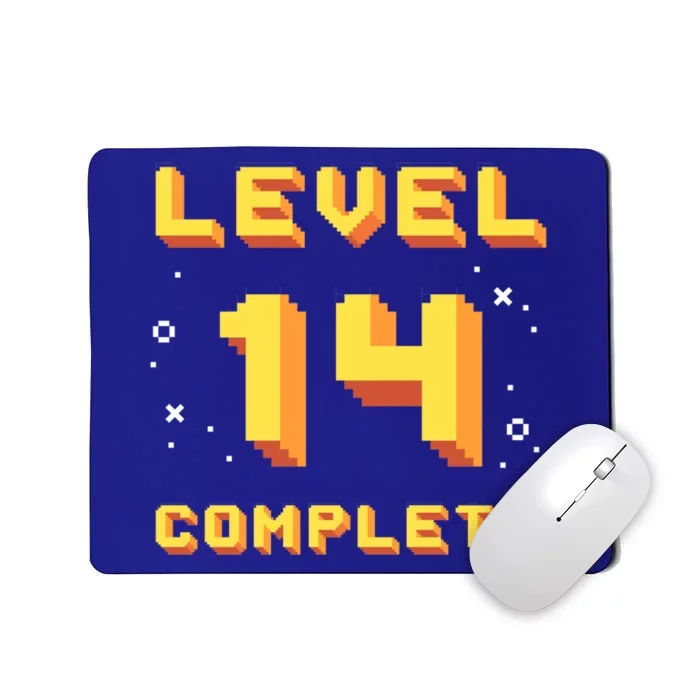 Born In 2007 Level 14 Complete 14th Birthday Retro Gaming Gift Mousepad