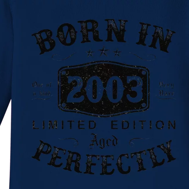 Born In 2003 20 Years Old 20th Birthday Gifts For Baby Long Sleeve Bodysuit