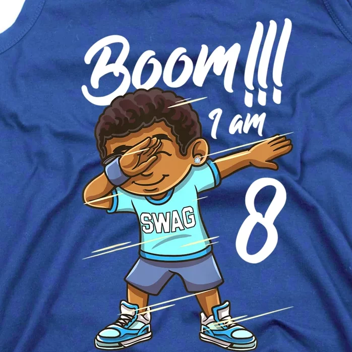 Boom Im 8 Year Old Black Boy Dabbing Birthday Party 8th Bday Tank Top