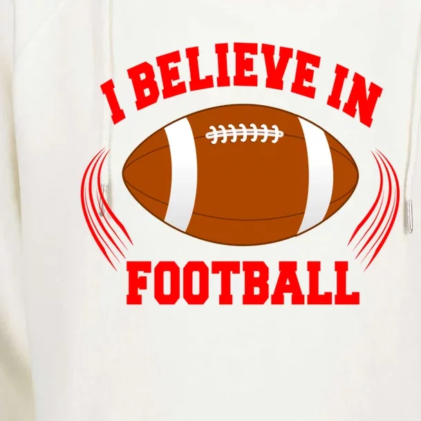 Believe In American Football Sport Meaningful Gift Womens Funnel Neck Pullover Hood