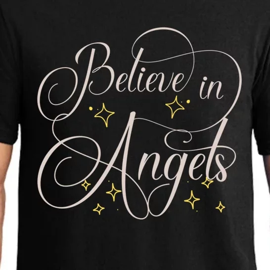 Believe In Angels Heaven Christmas Cemetery Lover Taphophile Gift Pajama Set