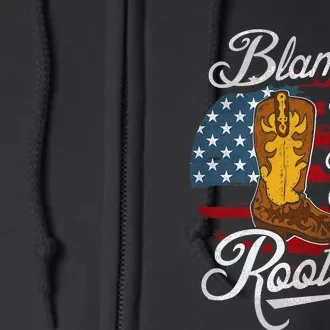 Blame It All On My Roots Men Country Music Lover Full Zip Hoodie