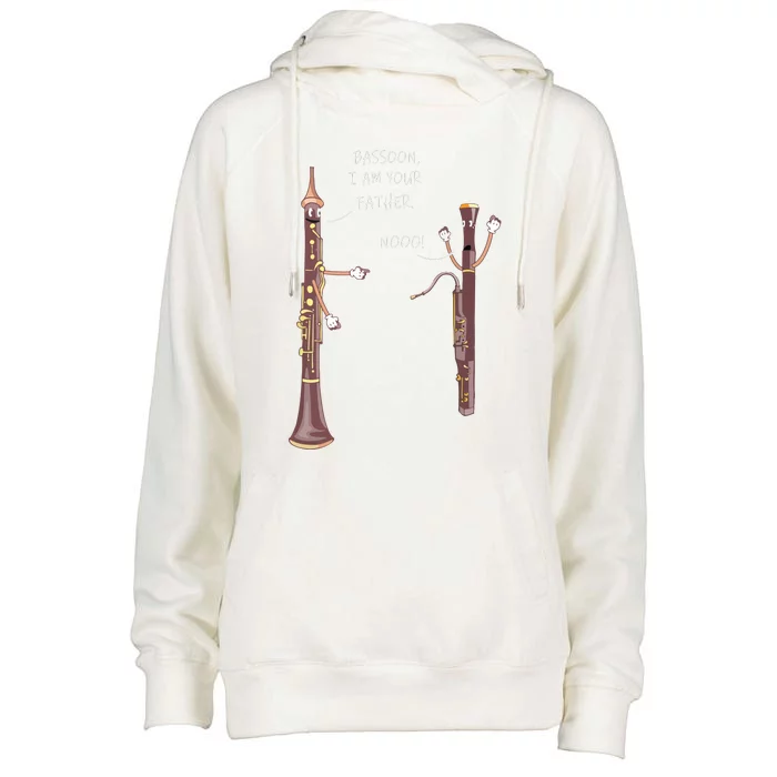 Bassoon I Am Your Father Nooo Funny Oboe Womens Funnel Neck Pullover Hood