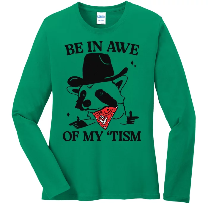 Be In Awe Of My Tism Funny Ladies Long Sleeve Shirt