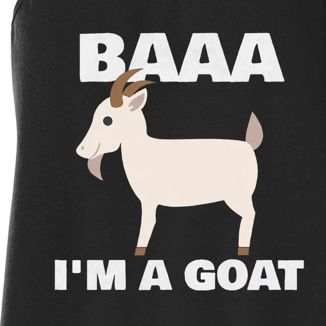 Baa IM A Goat Costume Animal Women's Racerback Tank