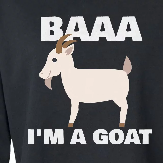 Baa IM A Goat Costume Animal Cropped Pullover Crew