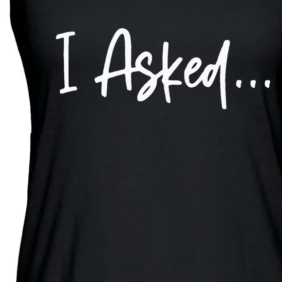 Boyfriend I Asked She Said Yes Couple Ladies Essential Flowy Tank