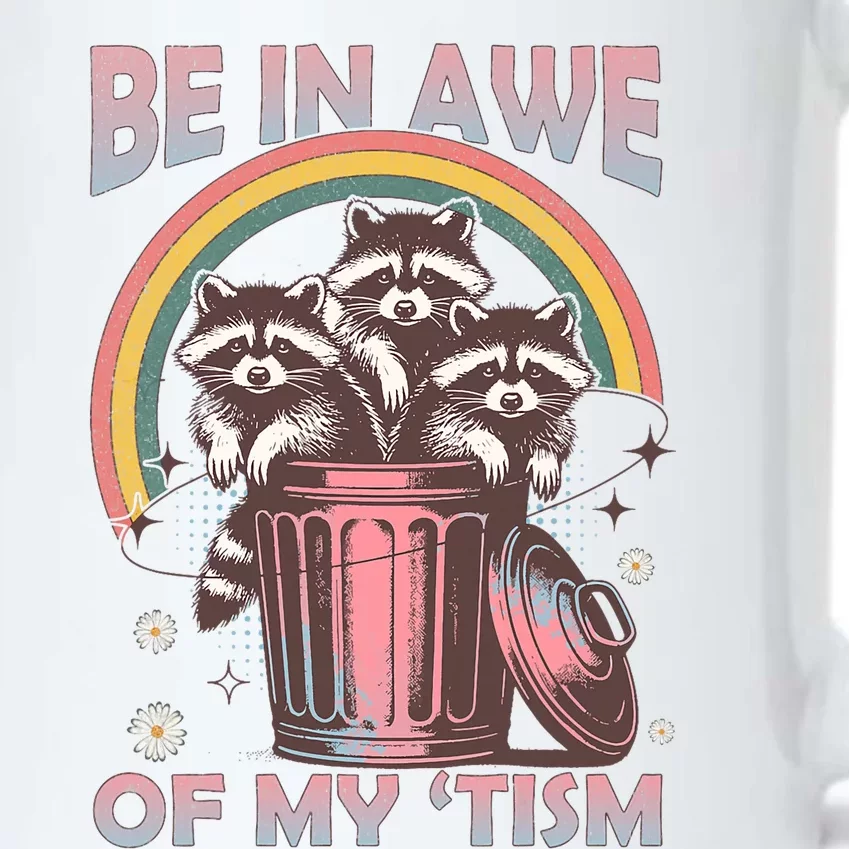 Be In Awe Of My Tism Racoon Black Color Changing Mug