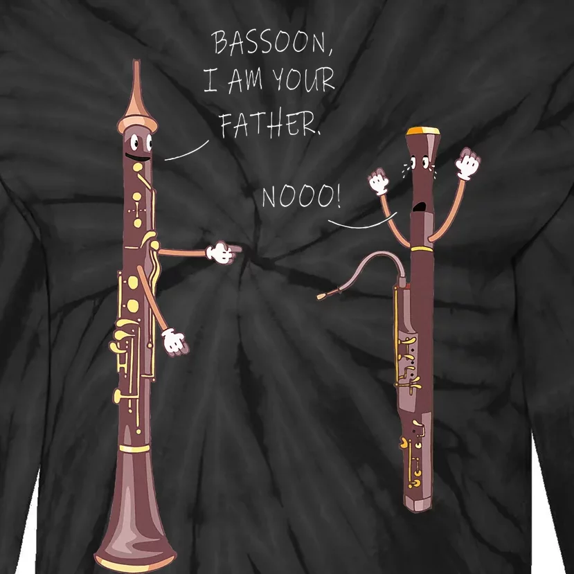 Bassoon I Am Your Father. Nooo! Funny Oboe Tie-Dye Long Sleeve Shirt