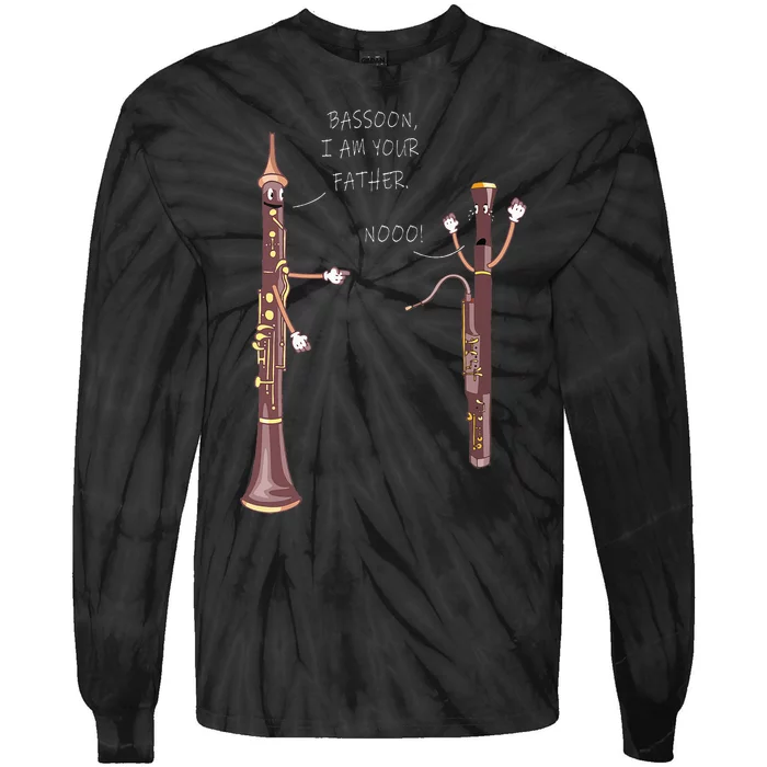 Bassoon I Am Your Father. Nooo! Funny Oboe Tie-Dye Long Sleeve Shirt