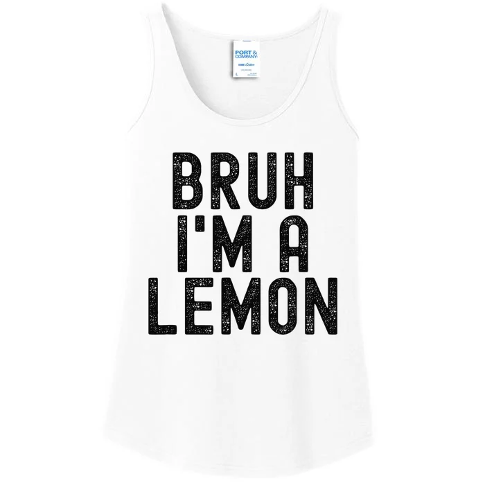 Bruh IM A Lemon Funny Halloween Ladies Essential Tank