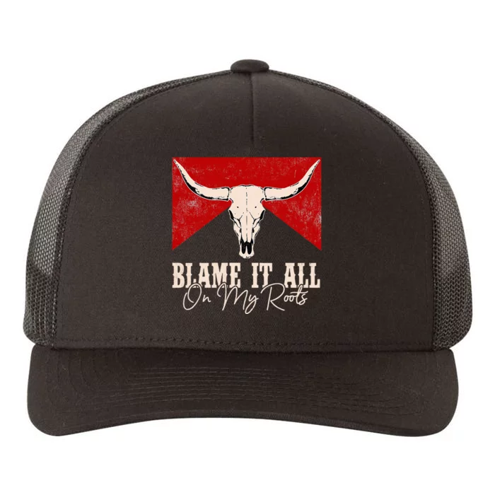 Blame It All On My Roots Retro Deserts West Awesome Apparel Yupoong Adult 5-Panel Trucker Hat