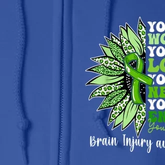 Brain Injury Awareness Month Gift Full Zip Hoodie