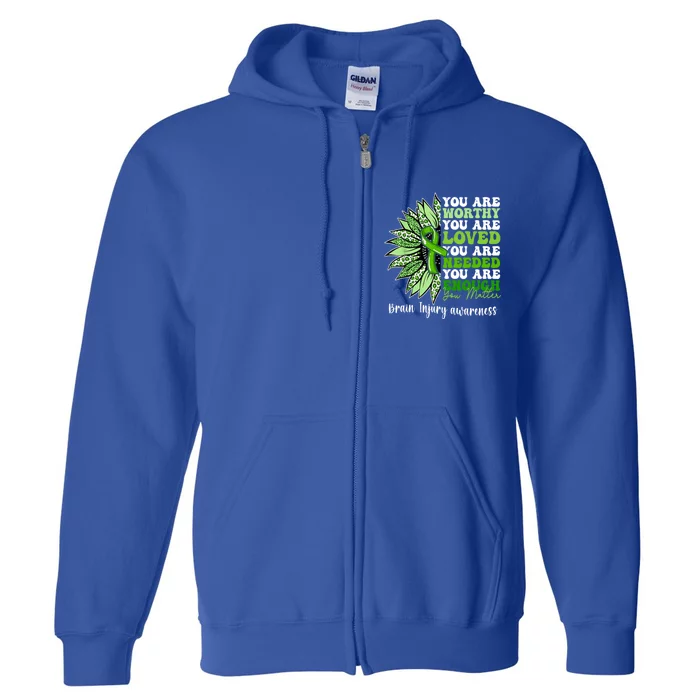 Brain Injury Awareness Month Gift Full Zip Hoodie