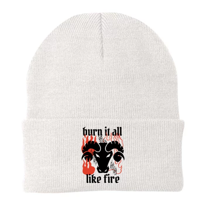 Burn It All Like Fire Aries Zodiac Knit Cap Winter Beanie