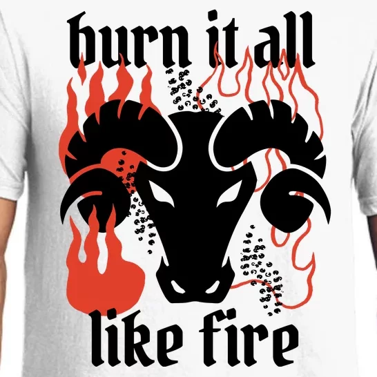 Burn It All Like Fire Aries Zodiac Pajama Set