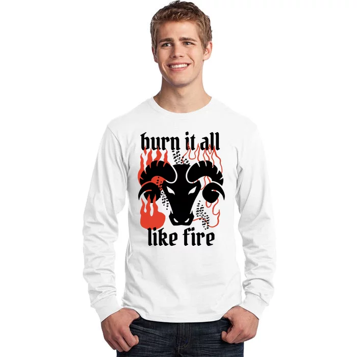 Burn It All Like Fire Aries Zodiac Tall Long Sleeve T-Shirt