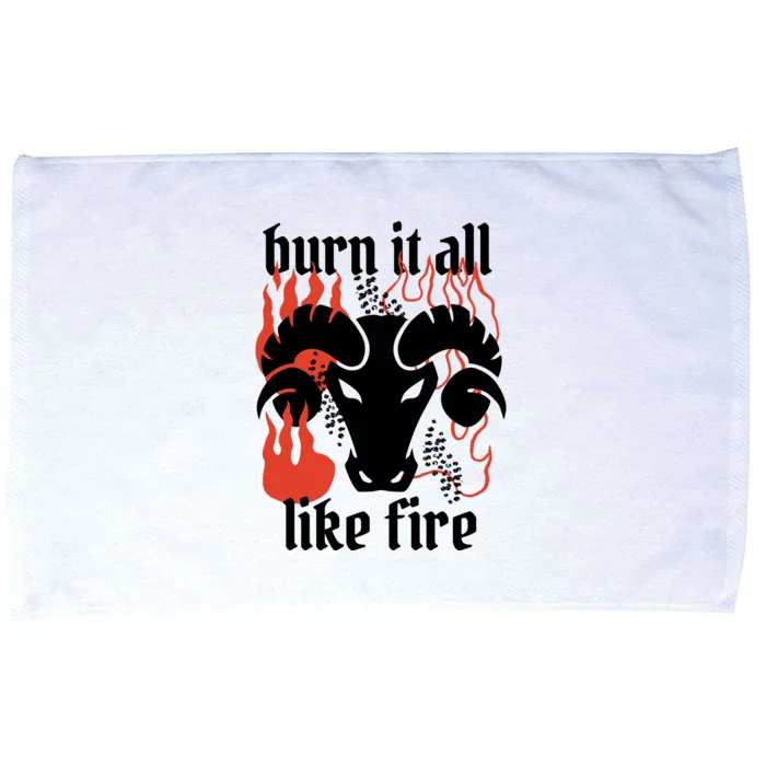 Burn It All Like Fire Aries Zodiac Microfiber Hand Towel